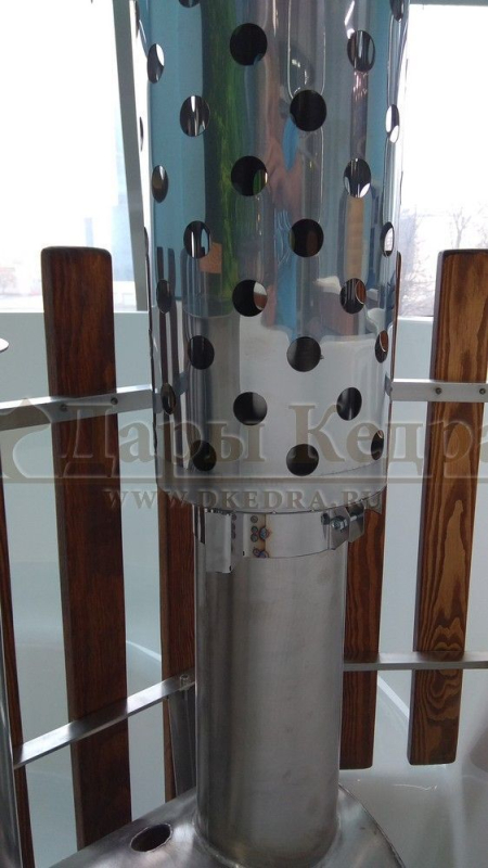 Финская круглая композитная купель с подогревом (с печкой)  «Премиум 220 40 квт»