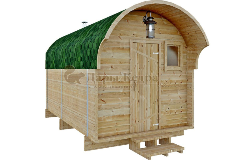 Баня-бочка буханка из кедра 3 метра